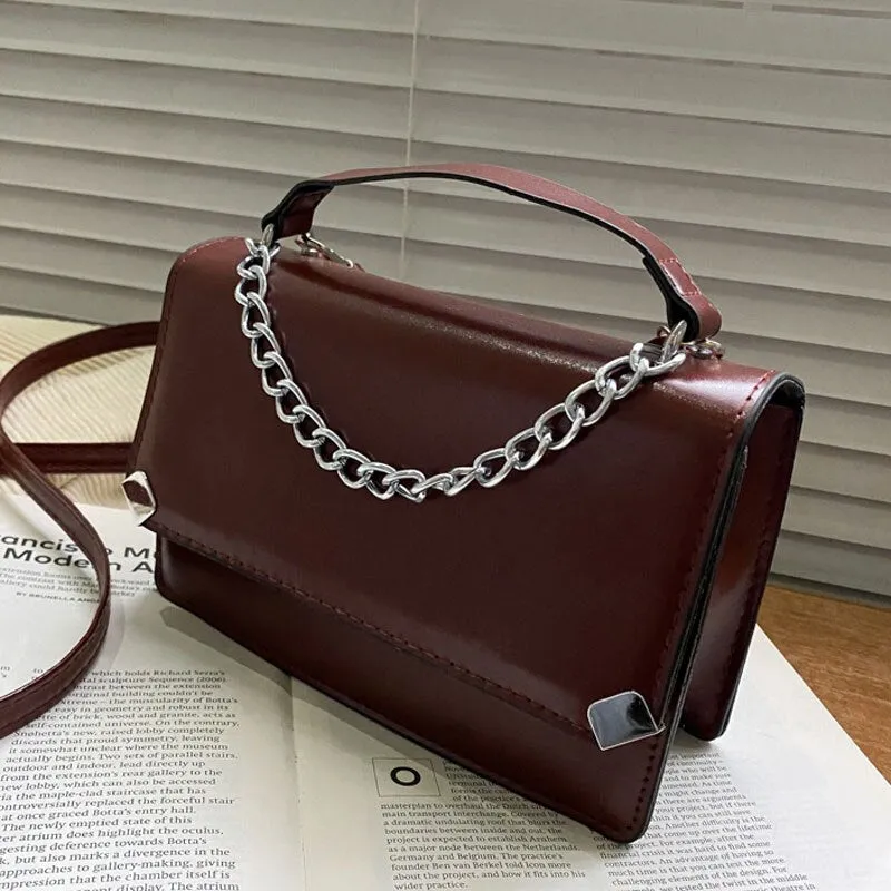 Back to College 2021 High Quality Handbags For Women Pu Leather Female Shoulder Bag Chain Strap Crossbody Bag And Ladies Small Square Bag