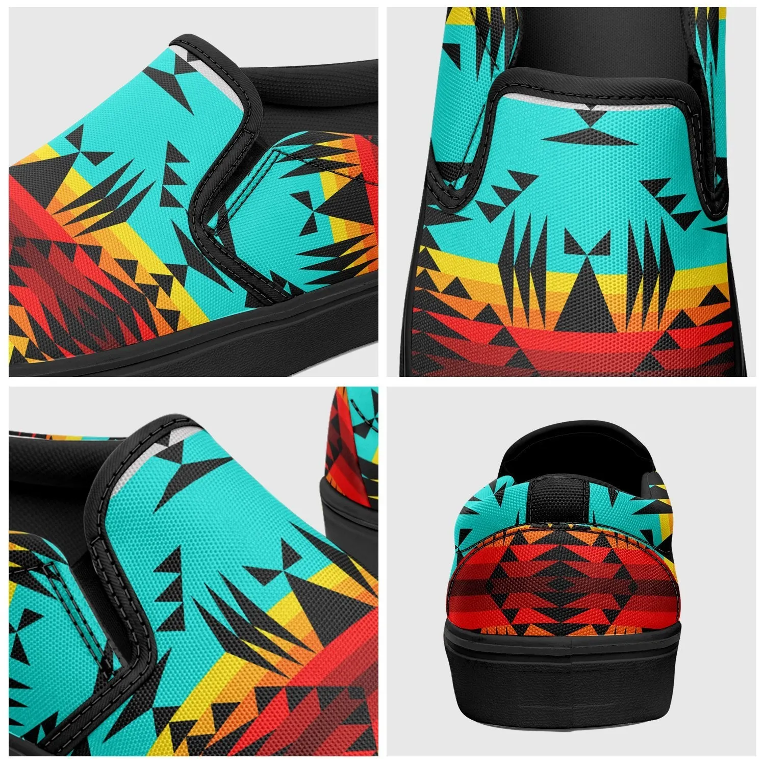 Between the Mountains Otoyimm Canvas Slip On Shoes