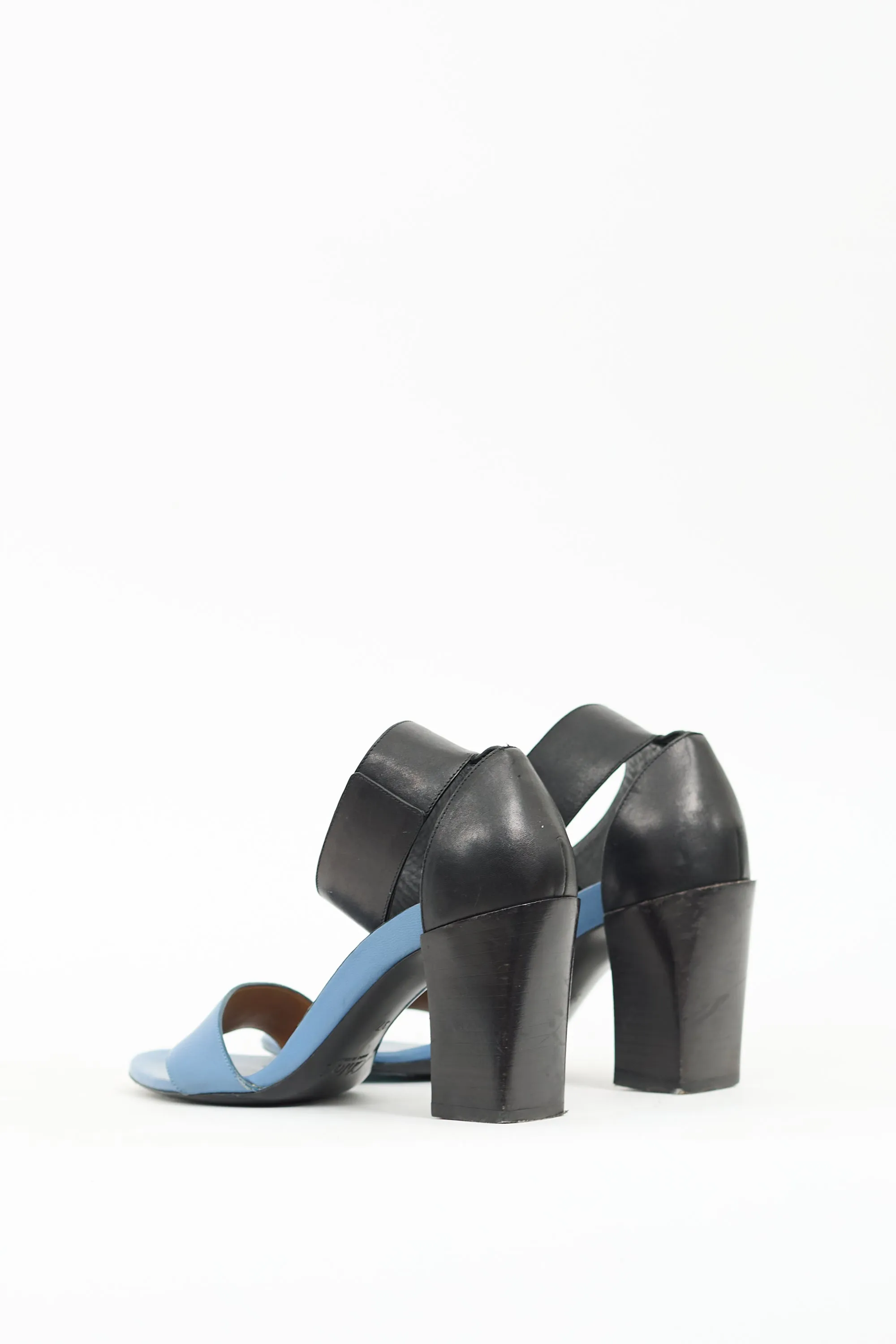 Blue & Black Leather Gala Sandal