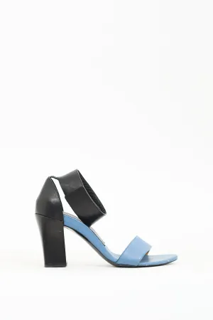 Blue & Black Leather Gala Sandal