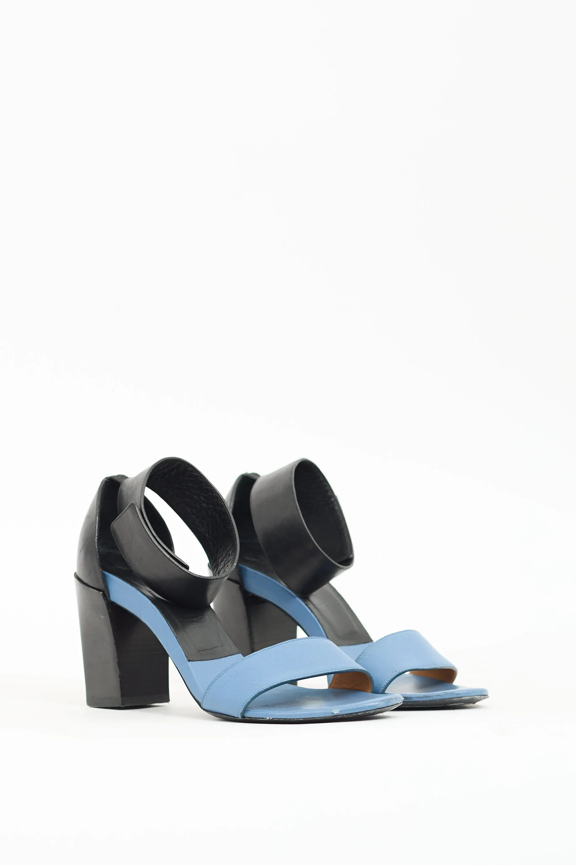 Blue & Black Leather Gala Sandal