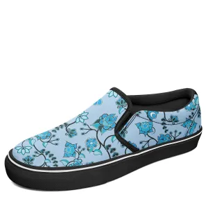 Blue Floral Amour Otoyimm Canvas Slip On Shoes
