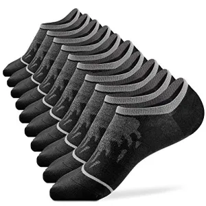 Busy Socks Black No Show Footies Hidden Recycled Socks for Women 9-11, Women's Low Cut Thin Sport Socks for Summer Hot Weather, 5 Pack, Medium, Black