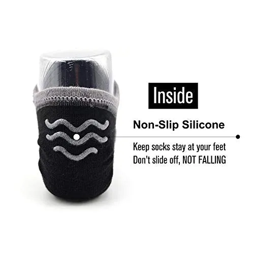 Busy Socks Black No Show Footies Hidden Recycled Socks for Women 9-11, Women's Low Cut Thin Sport Socks for Summer Hot Weather, 5 Pack, Medium, Black