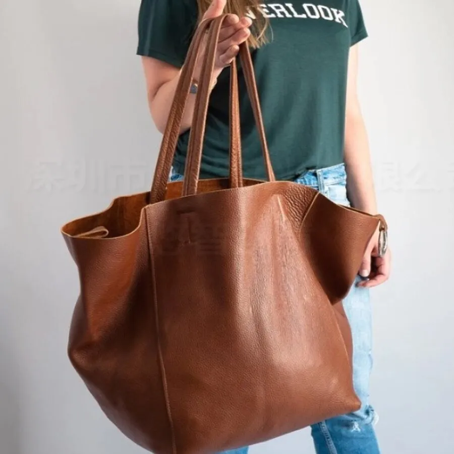 Christmas Gift Casual Over Large Women Shoulder Bags Designer Handbags Luxury Soft Pu Leather Hand Bags Big Tote Retro Lady Shopper Purses 2021