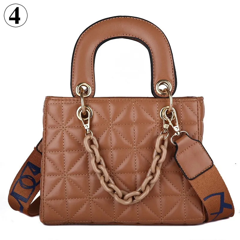 Christmas Gift Luxury Design Tote Bags For Women 2024 New Fashion Handbags Ladies Shoulder Bags Trending Lingge Chain Crossbody Bag And Purse