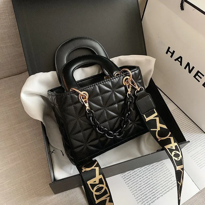 Christmas Gift Luxury Design Tote Bags For Women 2024 New Fashion Handbags Ladies Shoulder Bags Trending Lingge Chain Crossbody Bag And Purse
