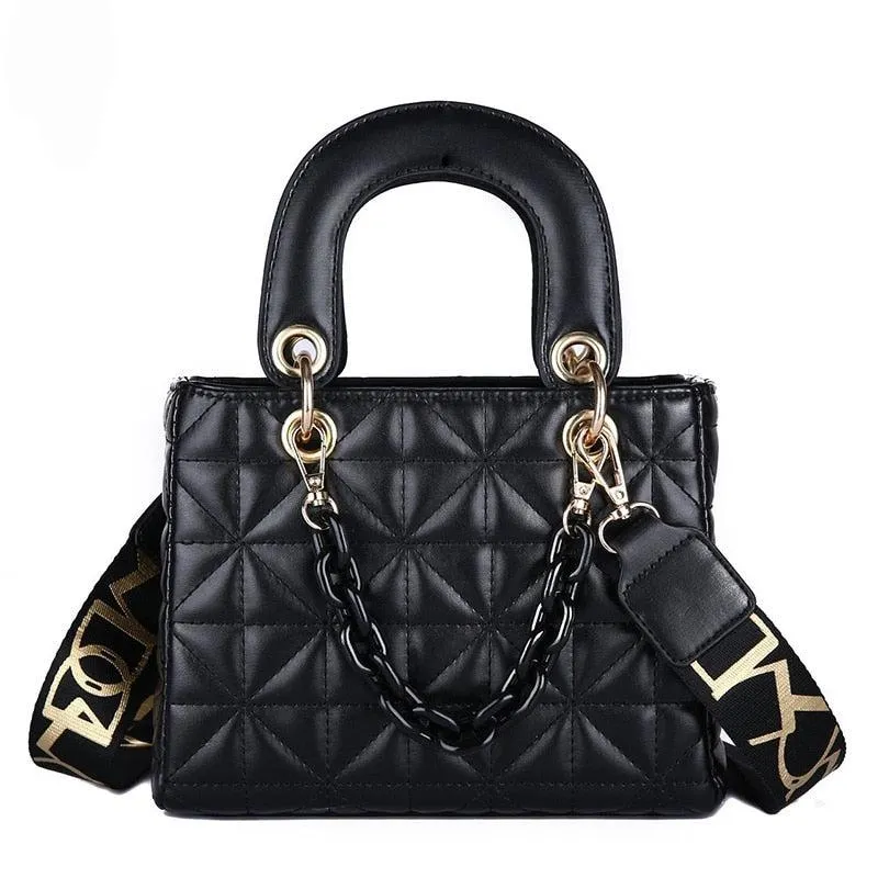 Christmas Gift Luxury Design Tote Bags For Women 2024 New Fashion Handbags Ladies Shoulder Bags Trending Lingge Chain Crossbody Bag And Purse