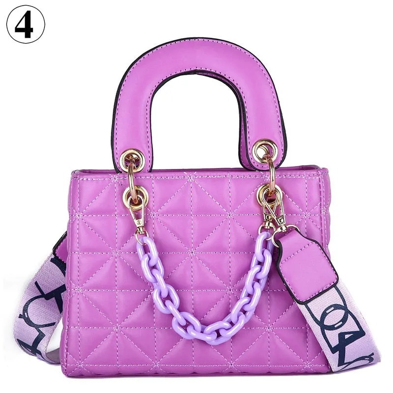 Christmas Gift Luxury Design Tote Bags For Women 2024 New Fashion Handbags Ladies Shoulder Bags Trending Lingge Chain Crossbody Bag And Purse