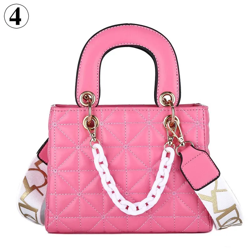 Christmas Gift Luxury Design Tote Bags For Women 2024 New Fashion Handbags Ladies Shoulder Bags Trending Lingge Chain Crossbody Bag And Purse