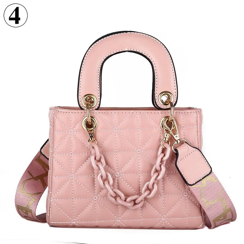 Christmas Gift Luxury Design Tote Bags For Women 2024 New Fashion Handbags Ladies Shoulder Bags Trending Lingge Chain Crossbody Bag And Purse