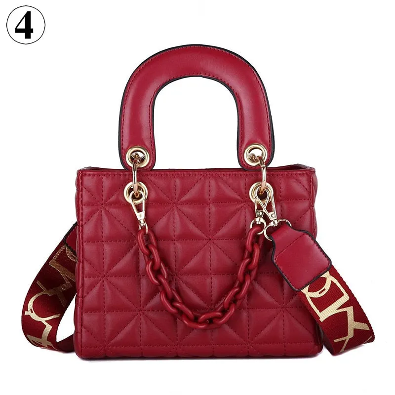 Christmas Gift Luxury Design Tote Bags For Women 2024 New Fashion Handbags Ladies Shoulder Bags Trending Lingge Chain Crossbody Bag And Purse