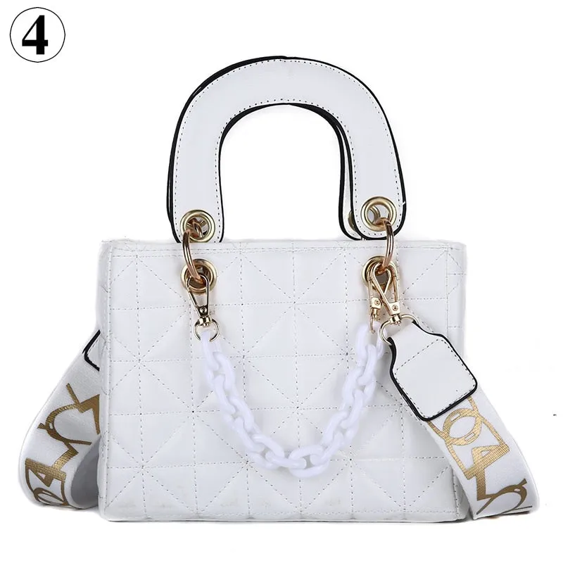 Christmas Gift Luxury Design Tote Bags For Women 2024 New Fashion Handbags Ladies Shoulder Bags Trending Lingge Chain Crossbody Bag And Purse