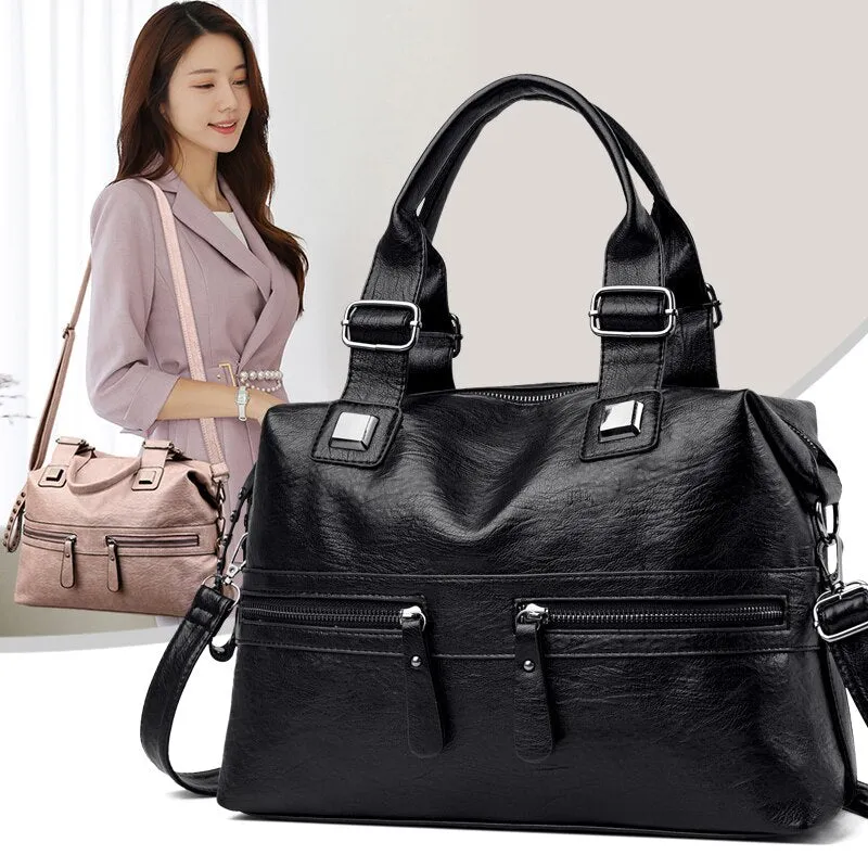 Christmas Gift Women Bag High Quality PU Leather Shoulder Crossbody Bags for Women Large Capacity Tote Bag Multi Pocket Purses And handbags