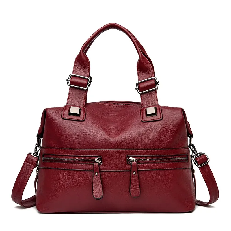 Christmas Gift Women Bag High Quality PU Leather Shoulder Crossbody Bags for Women Large Capacity Tote Bag Multi Pocket Purses And handbags