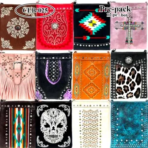 CLB-025 American Bling Crossbody Bag Pre-Pack 12Pcs/Box