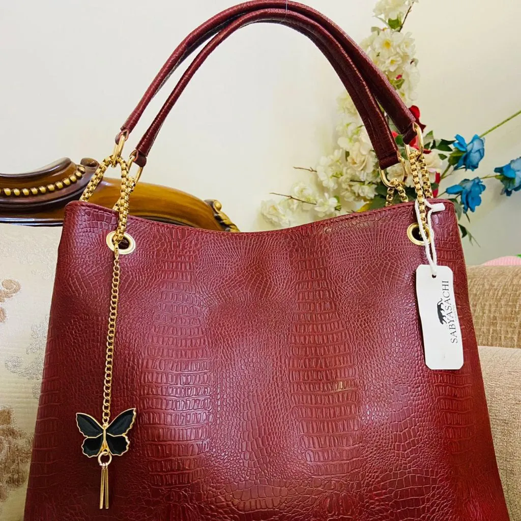 Designer Croco Tote Large Bucket Handbag For Women