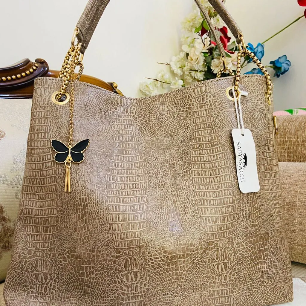 Designer Croco Tote Large Bucket Handbag For Women