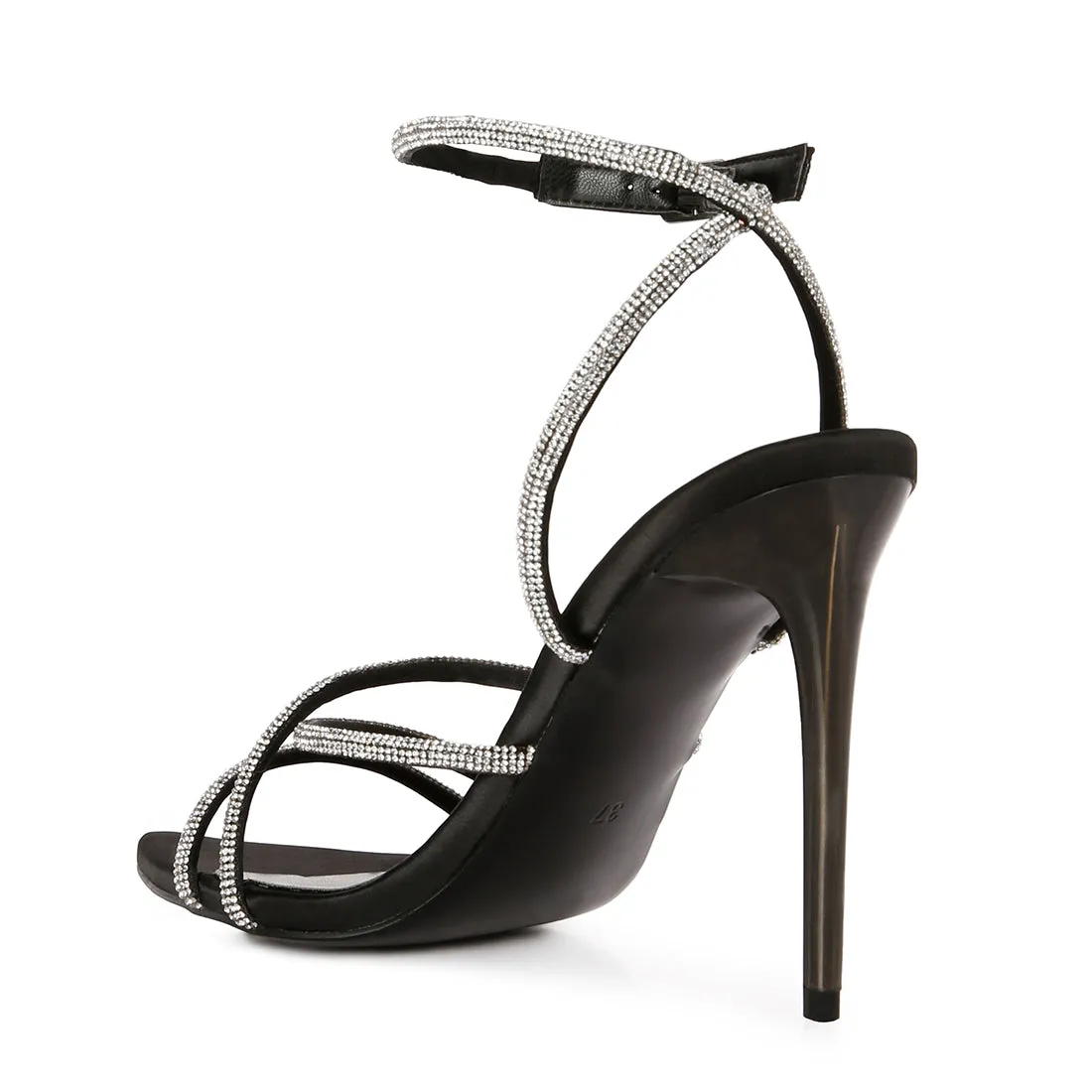 Diamante Strap High Heeled Stiletto Sandals