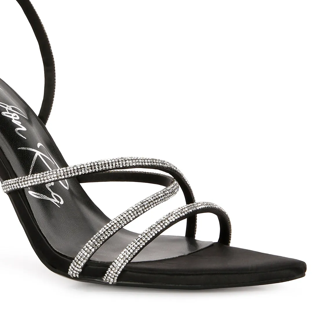 Diamante Strap High Heeled Stiletto Sandals