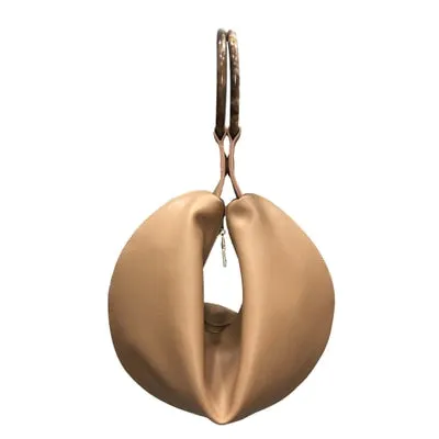 Fashion Women Totes Bag Circular Leather Retro Brand Acrylic Ring Handbag For Girl Female Round Lady Shoulder Messenger Bags
