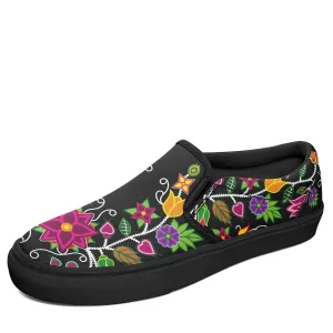 Floral Beadwork Otoyimm Canvas Slip On Shoes