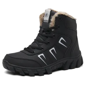 Fur Lined Waterproof Snow Boots Outdoor Winter Shoes