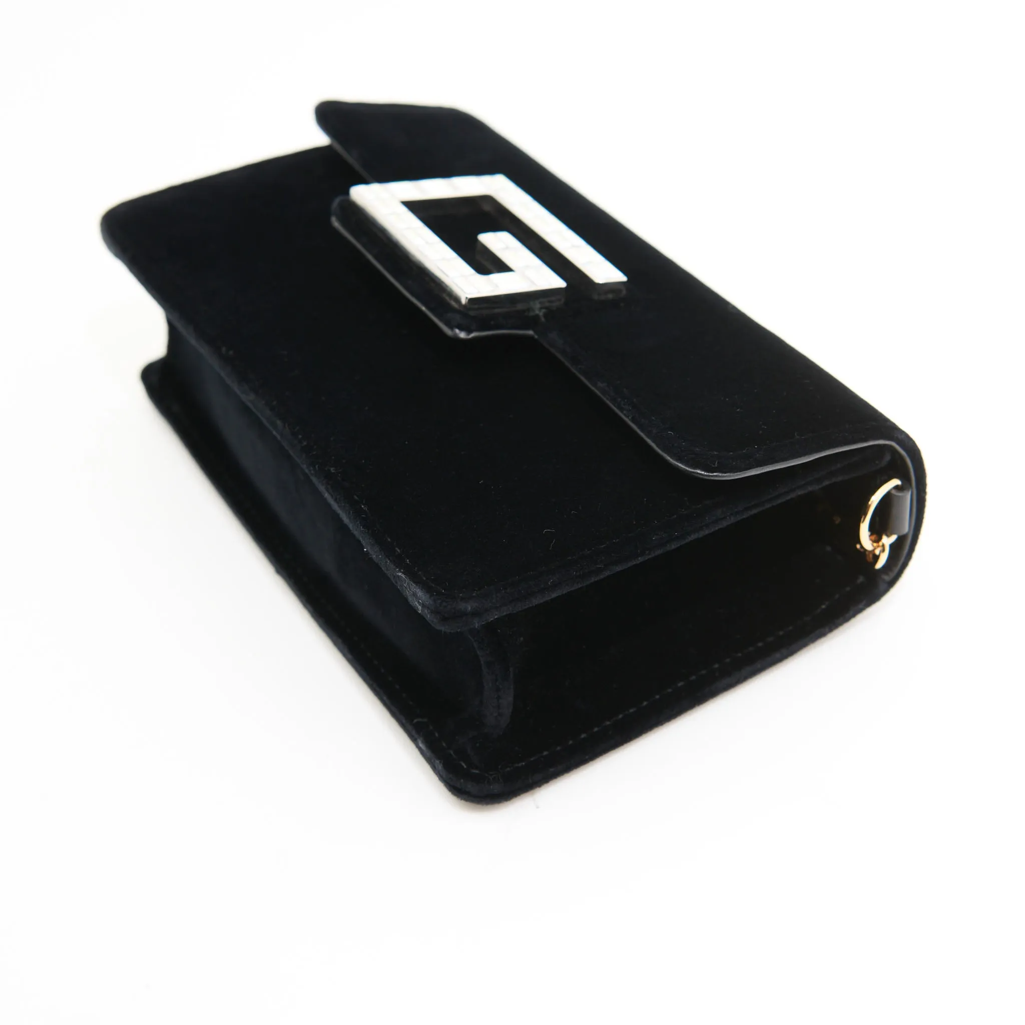 Gucci Velvet Dionysus Super Mini in Black GHW
