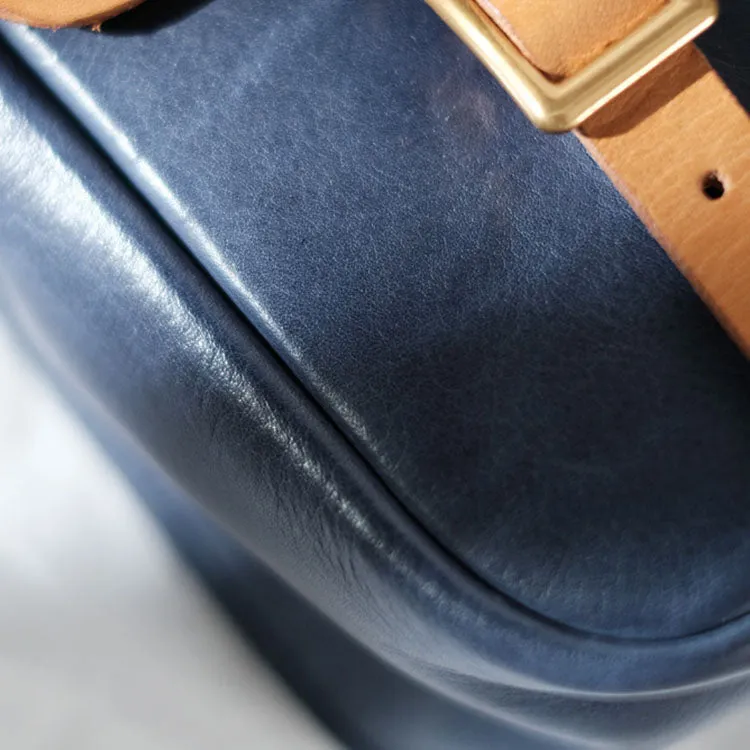 Ladies Vintage Leather Crossbody Satchel Purse Messenger Bag For Women