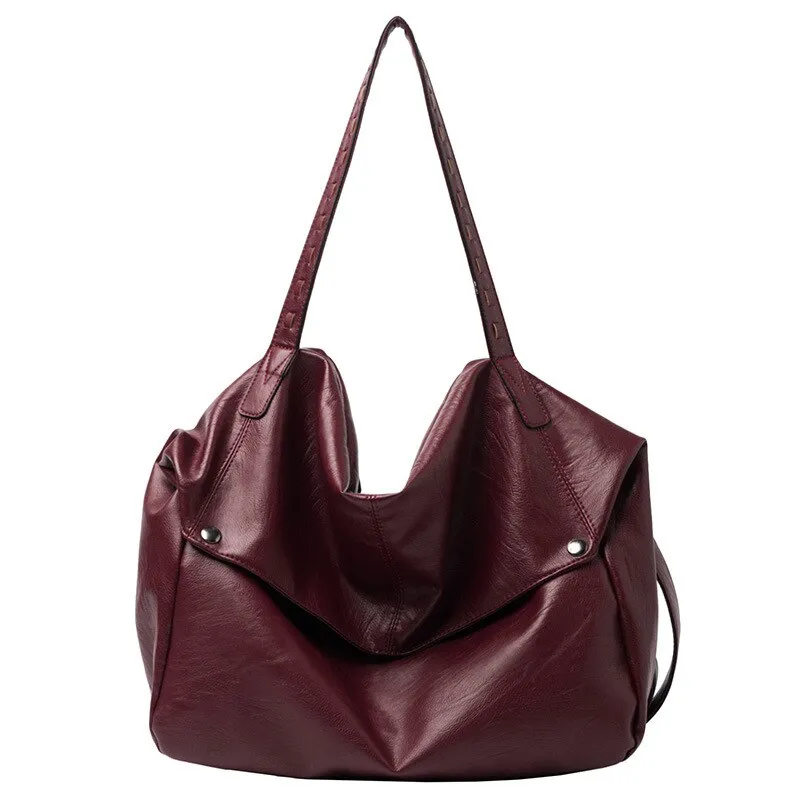 Large Capacity Soft Leather Handbags for Women 2021 Designer Casual Ladies Shoulder Crossbody Bag Female Tote Hand Bags Work New