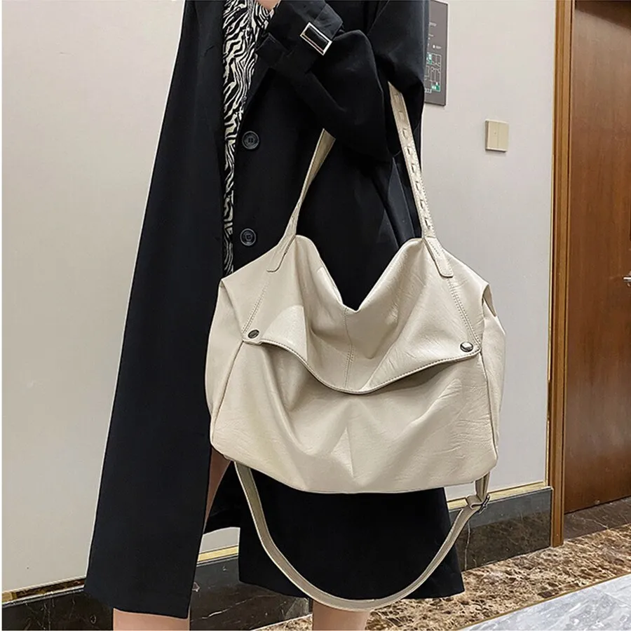 Large Capacity Soft Leather Handbags for Women 2021 Designer Casual Ladies Shoulder Crossbody Bag Female Tote Hand Bags Work New