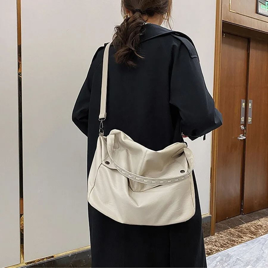 Large Capacity Soft Leather Handbags for Women 2021 Designer Casual Ladies Shoulder Crossbody Bag Female Tote Hand Bags Work New
