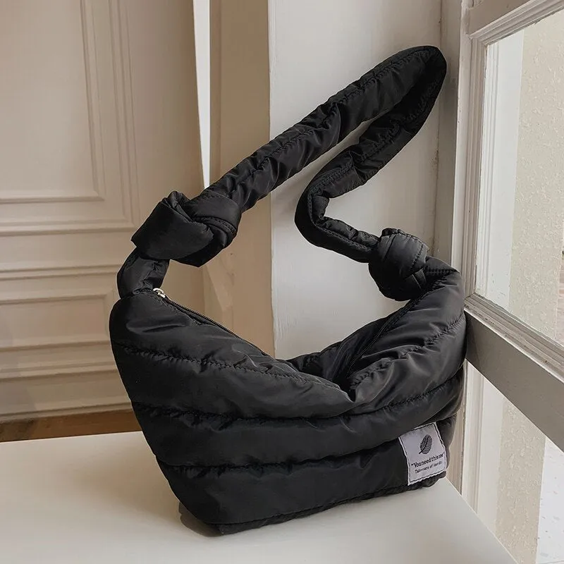 LEFTSIDE Lattice Large Armpit bag 2021 Winter New High quality Women's Designer Handbag Vintage High capacity Shoulder Bags