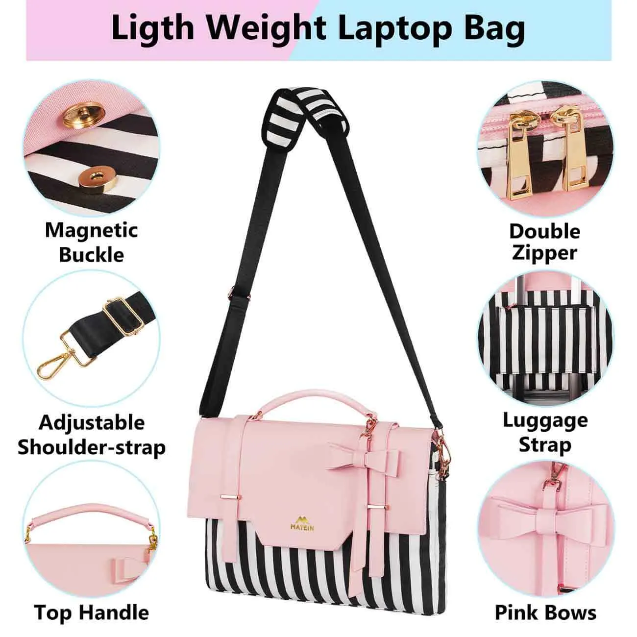 Matein Laptop Messenger Bag for Women
