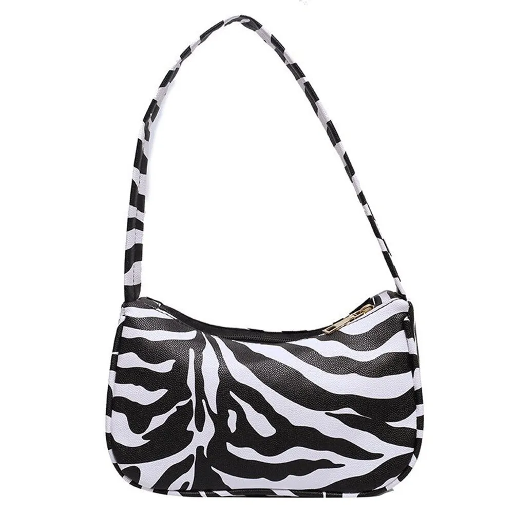Portable Mini Underarm Bag Purse Ladies Animal Pattern Retro PU Shoulder Handbags Youth Ladies Simple Versatile Bags 2021 Trend