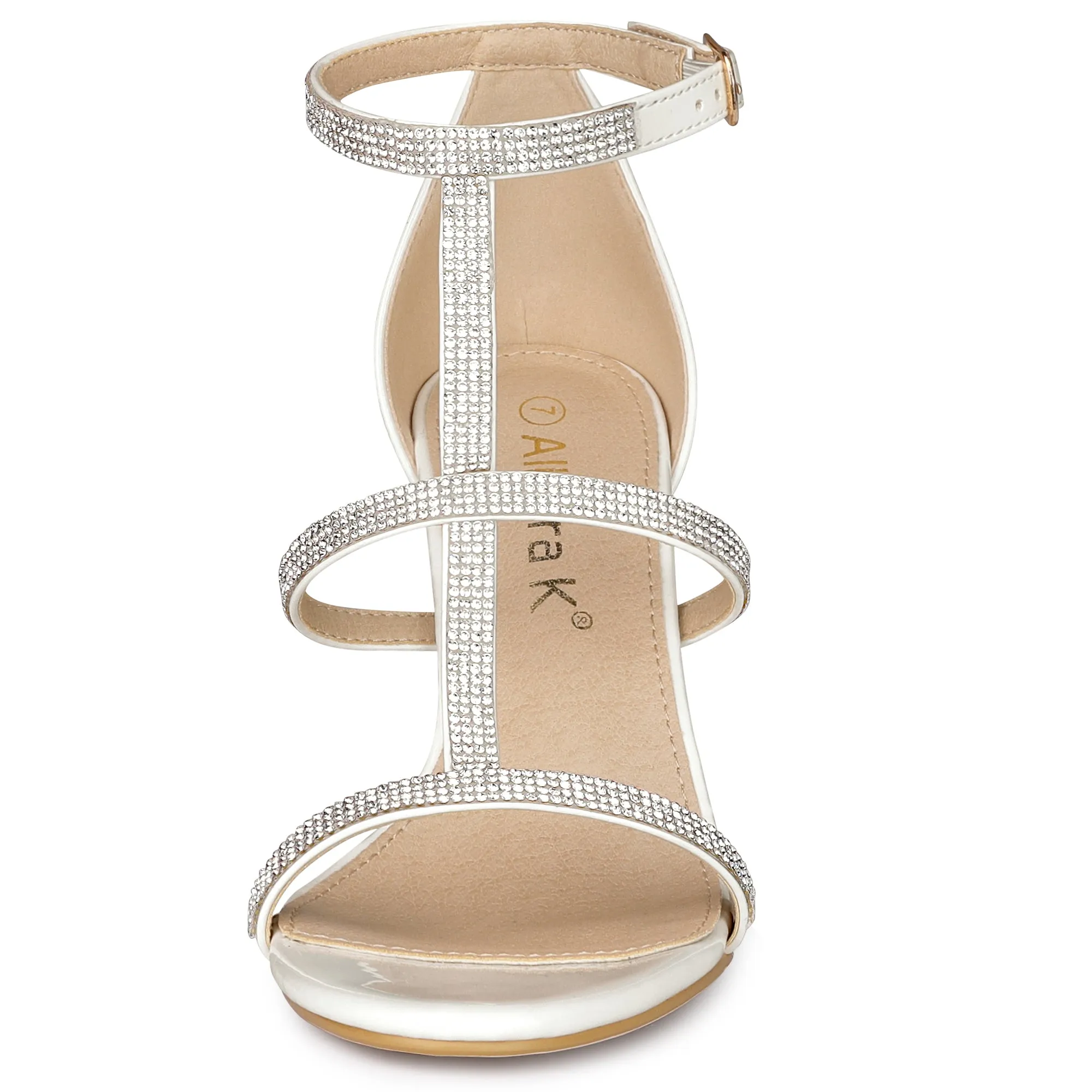 Rhinestone Ankle Strap Stiletto High Heel Sandals