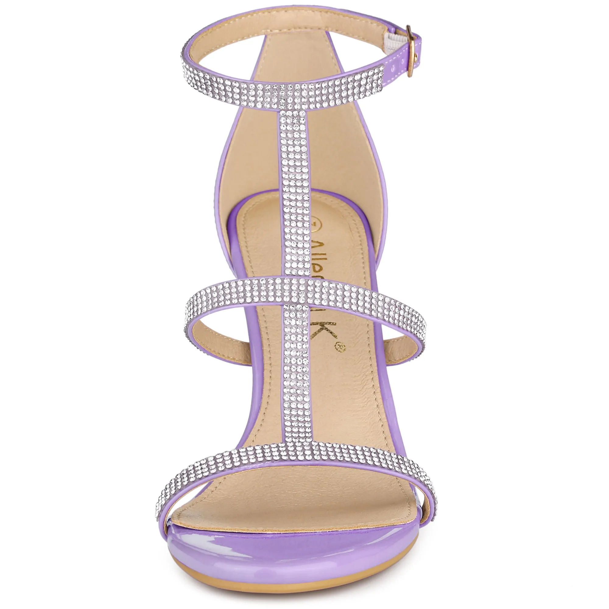 Rhinestone Ankle Strap Stiletto High Heel Sandals