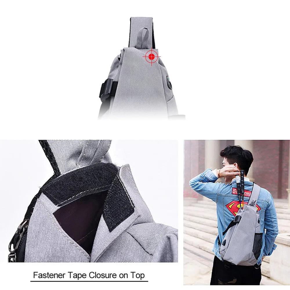 Sidiou Group Men Chest Bags Casual Chest Pack Anti Theft Sling Crossbody Bags Messenger Bag