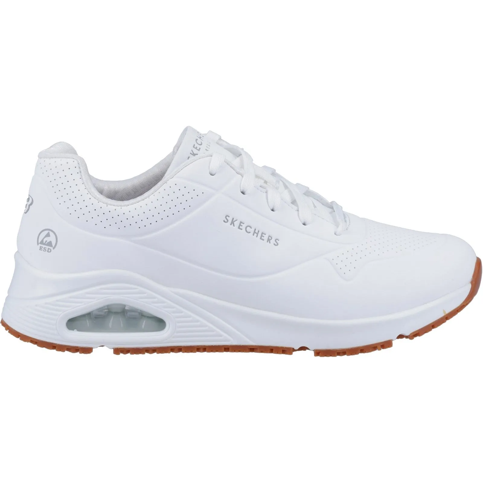 Skechers Womens Work Relaxed Fit Uno SR Safety Trainers - White