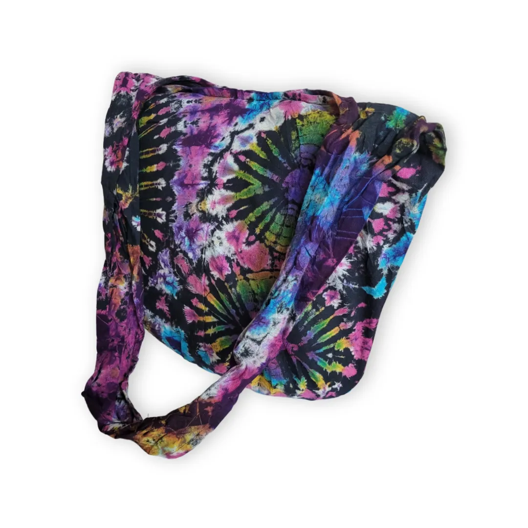 Tie Dye Bag Hobo Purse Handmade Crossbody Sling Shoulder cotton Messenger Bags Top Zipper