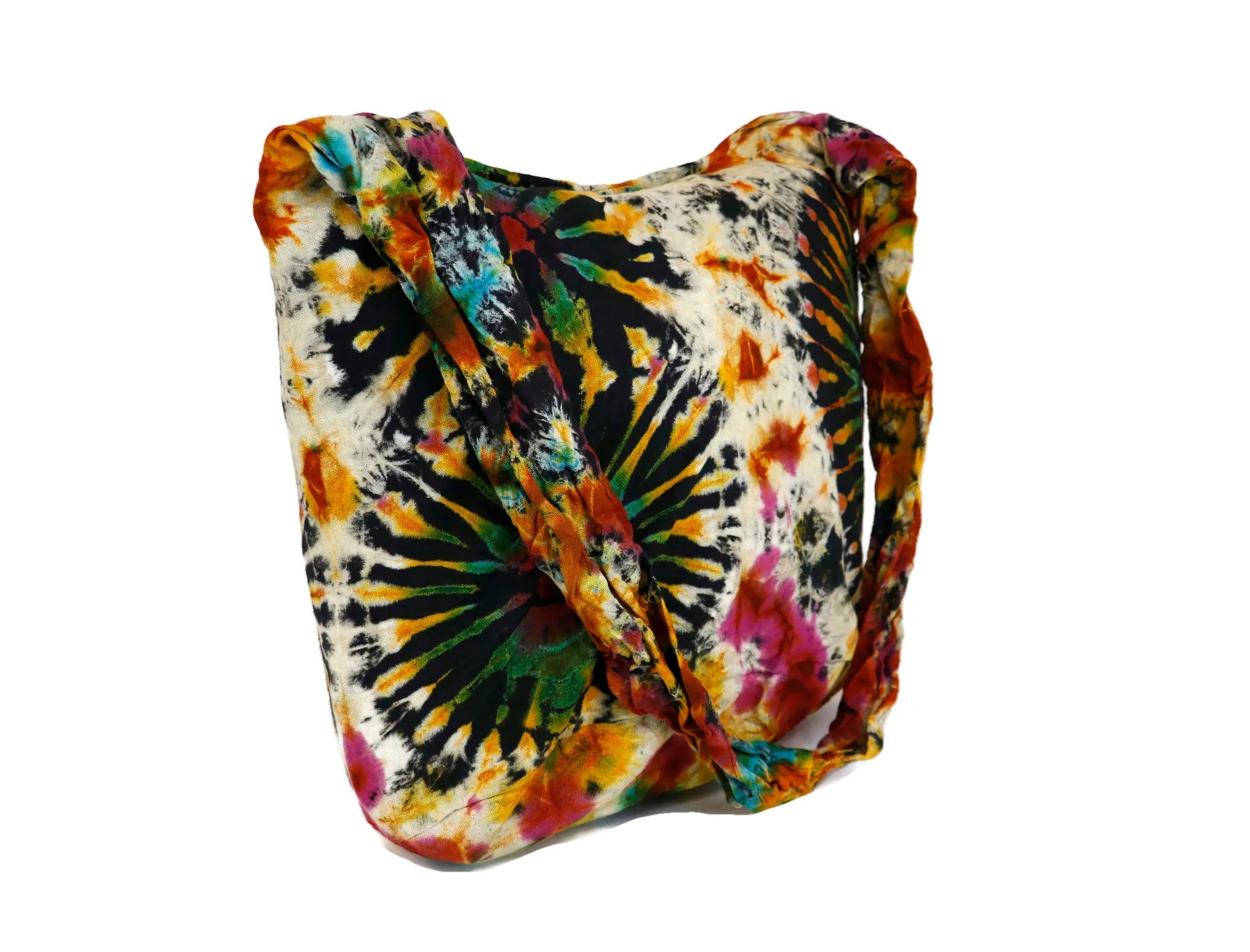 Tie Dye Bag Hobo Purse Handmade Crossbody Sling Shoulder cotton Messenger Bags Top Zipper