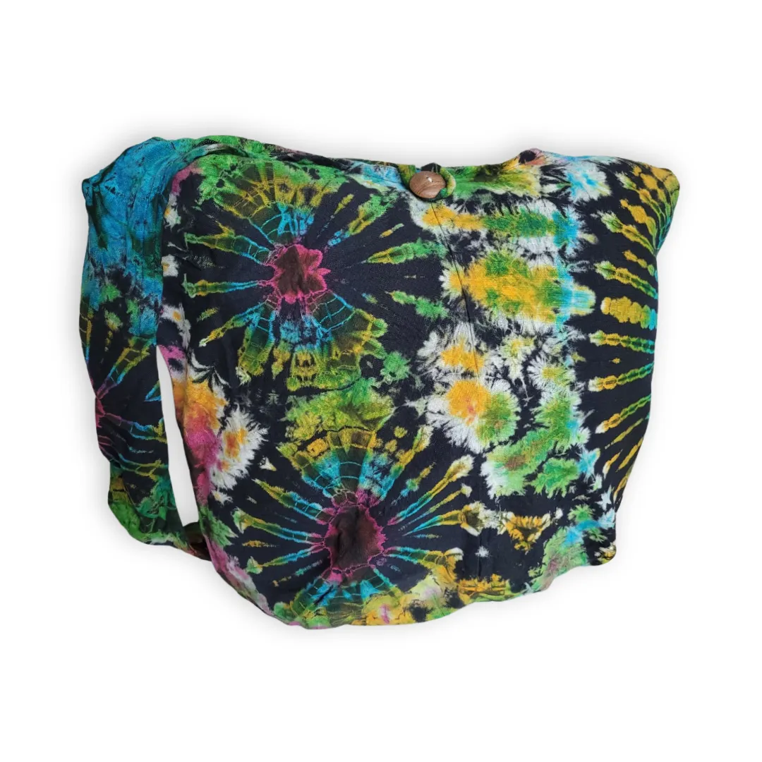 Tie Dye Bag Hobo Purse Handmade Crossbody Sling Shoulder cotton Messenger Bags Top Zipper