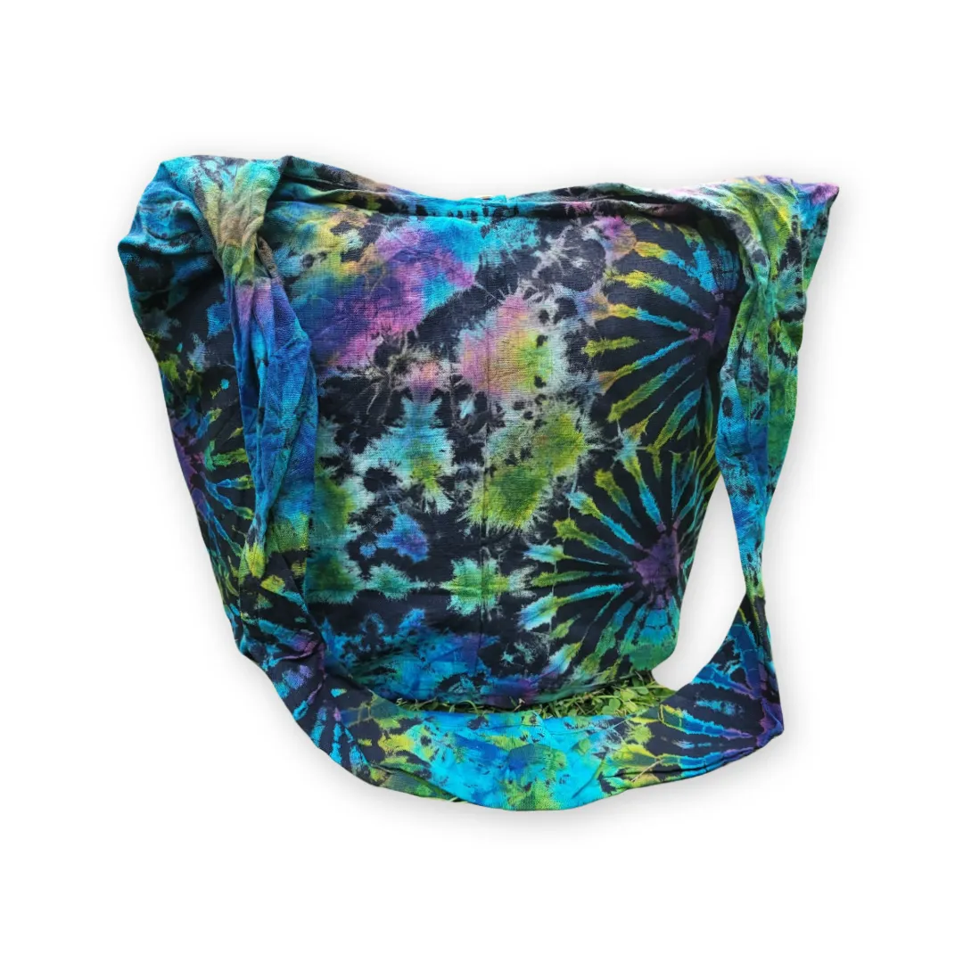 Tie Dye Bag Hobo Purse Handmade Crossbody Sling Shoulder cotton Messenger Bags Top Zipper