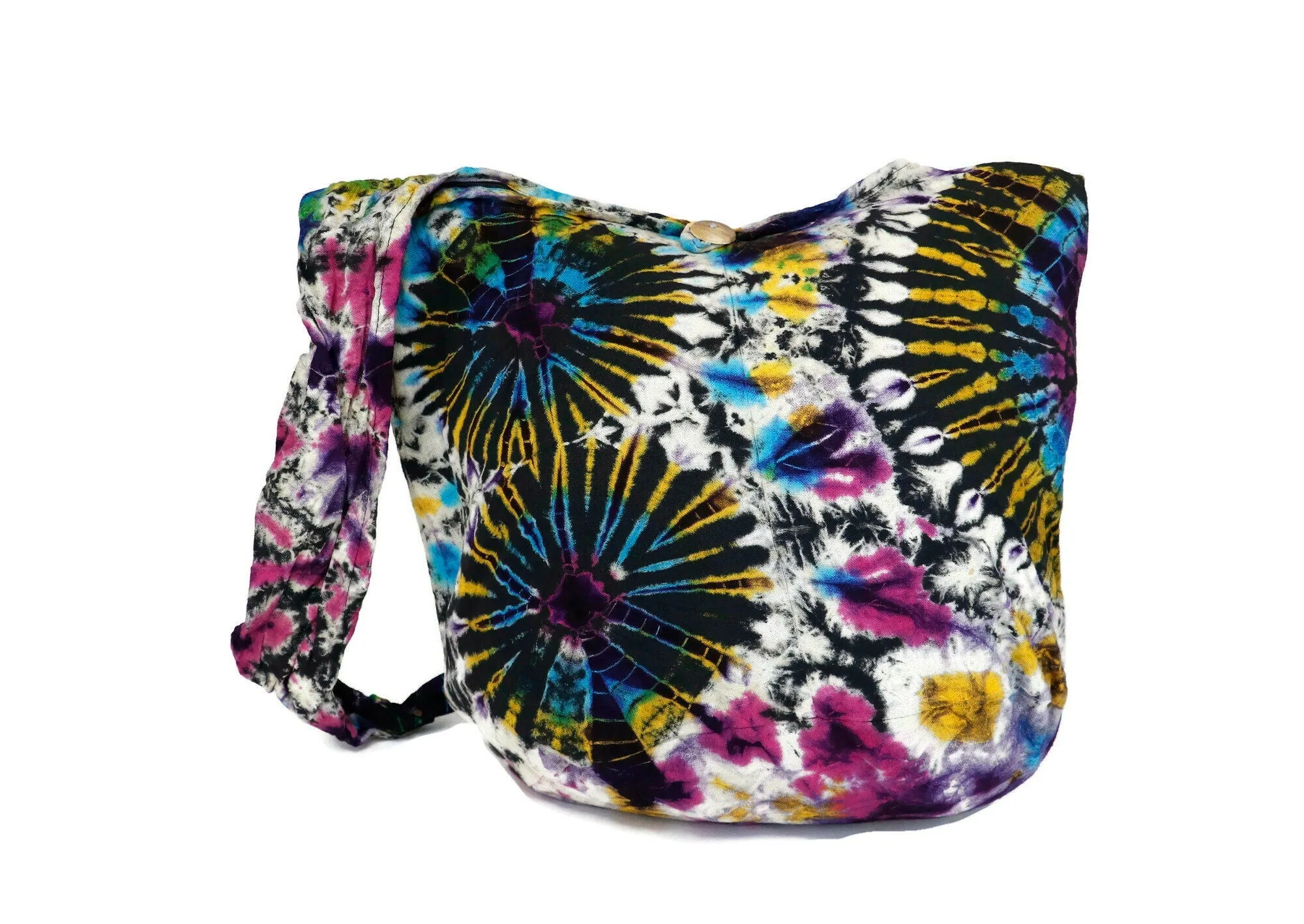Tie Dye Bag Hobo Purse Handmade Crossbody Sling Shoulder cotton Messenger Bags Top Zipper