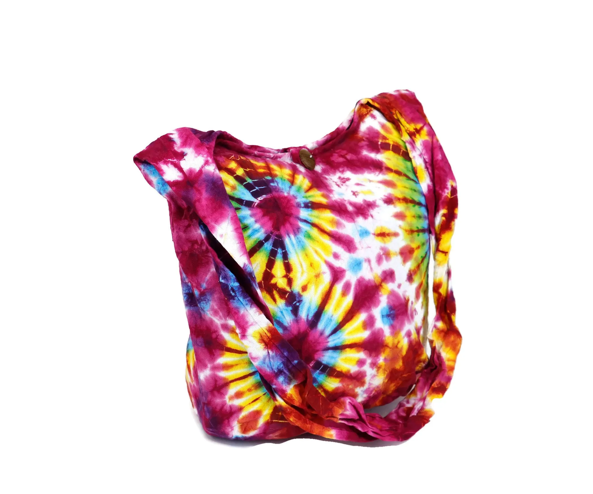 Tie Dye Bag Hobo Purse Handmade Crossbody Sling Shoulder cotton Messenger Bags Top Zipper