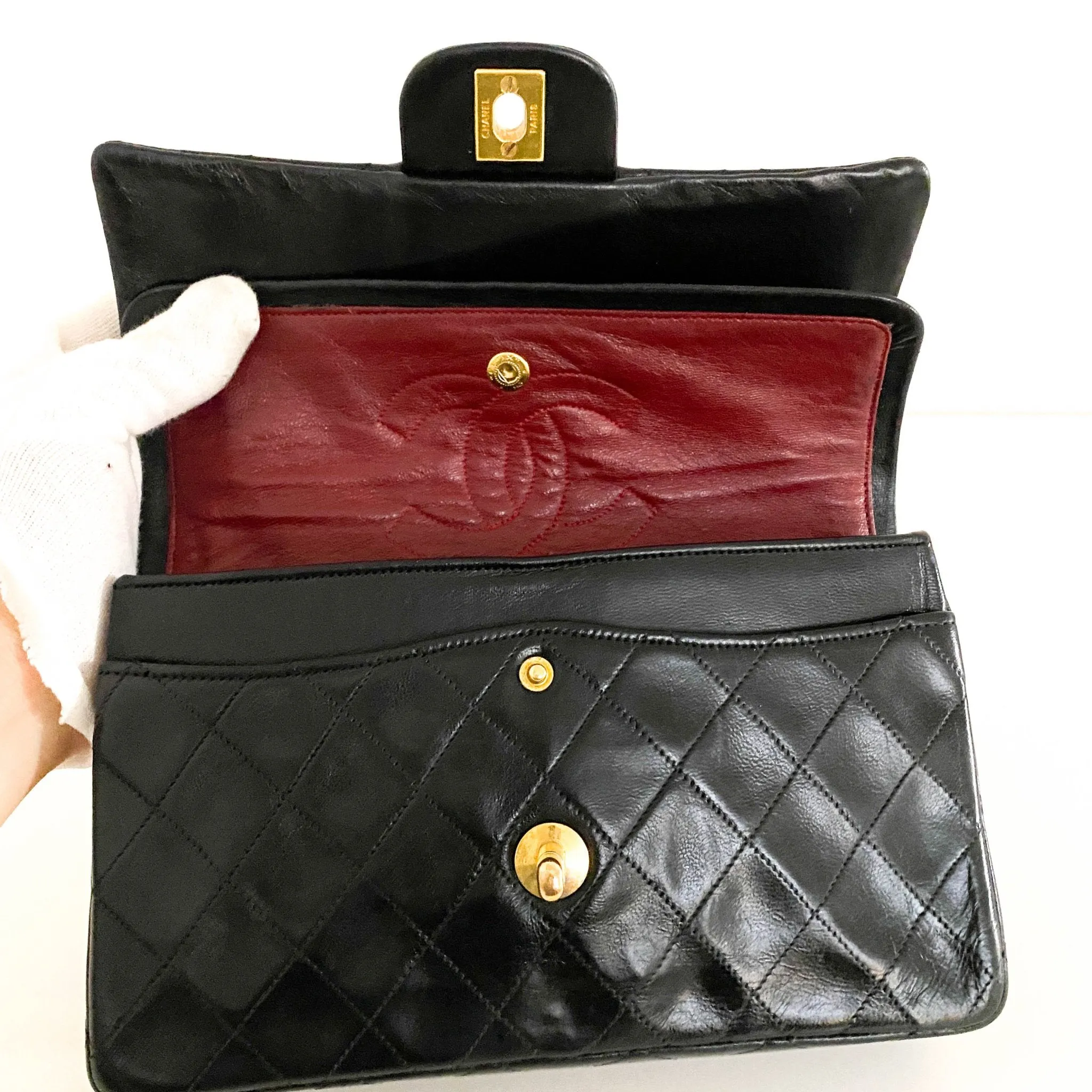 Timeless Classic Small Double Flap Bag Quilted Lambskin