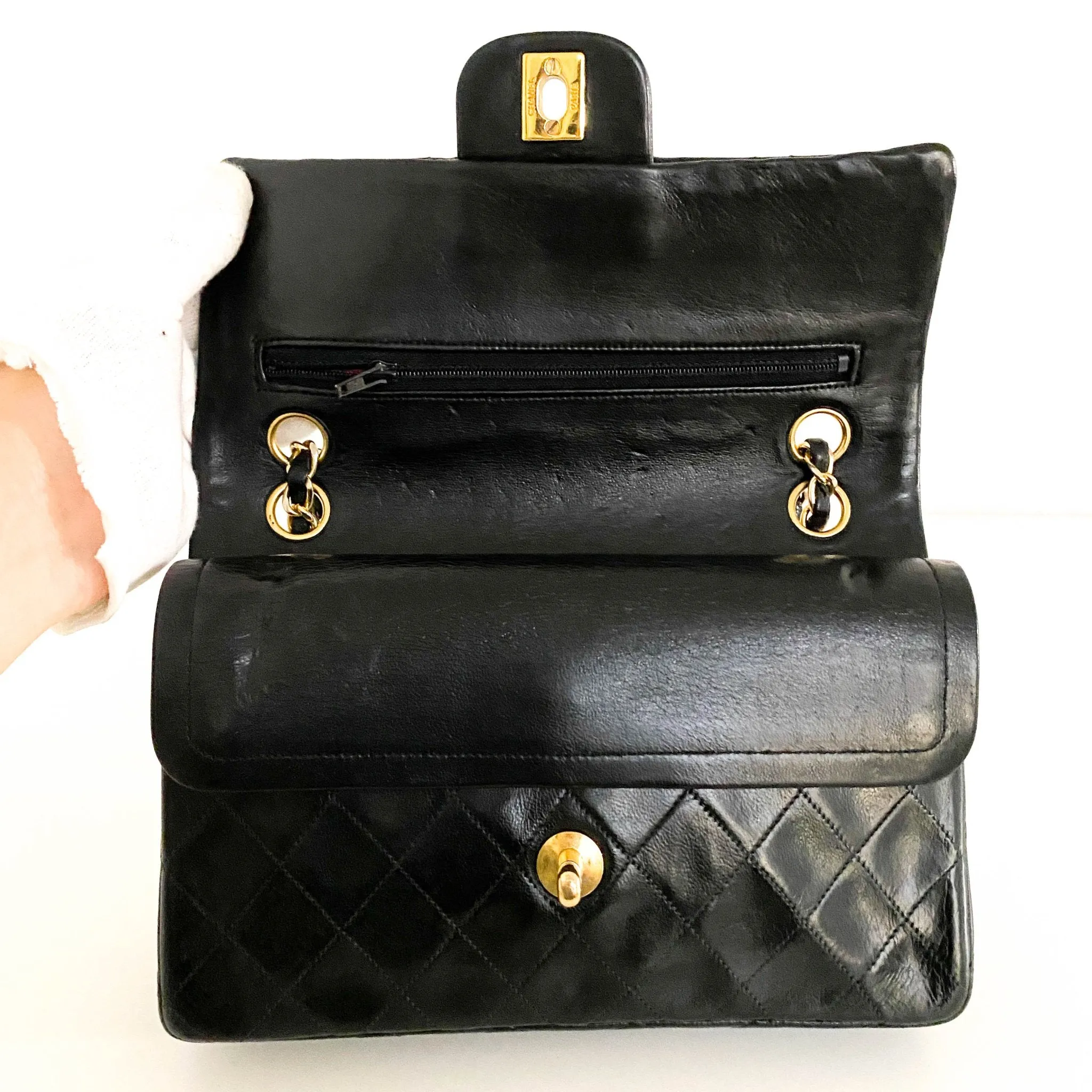 Timeless Classic Small Double Flap Bag Quilted Lambskin