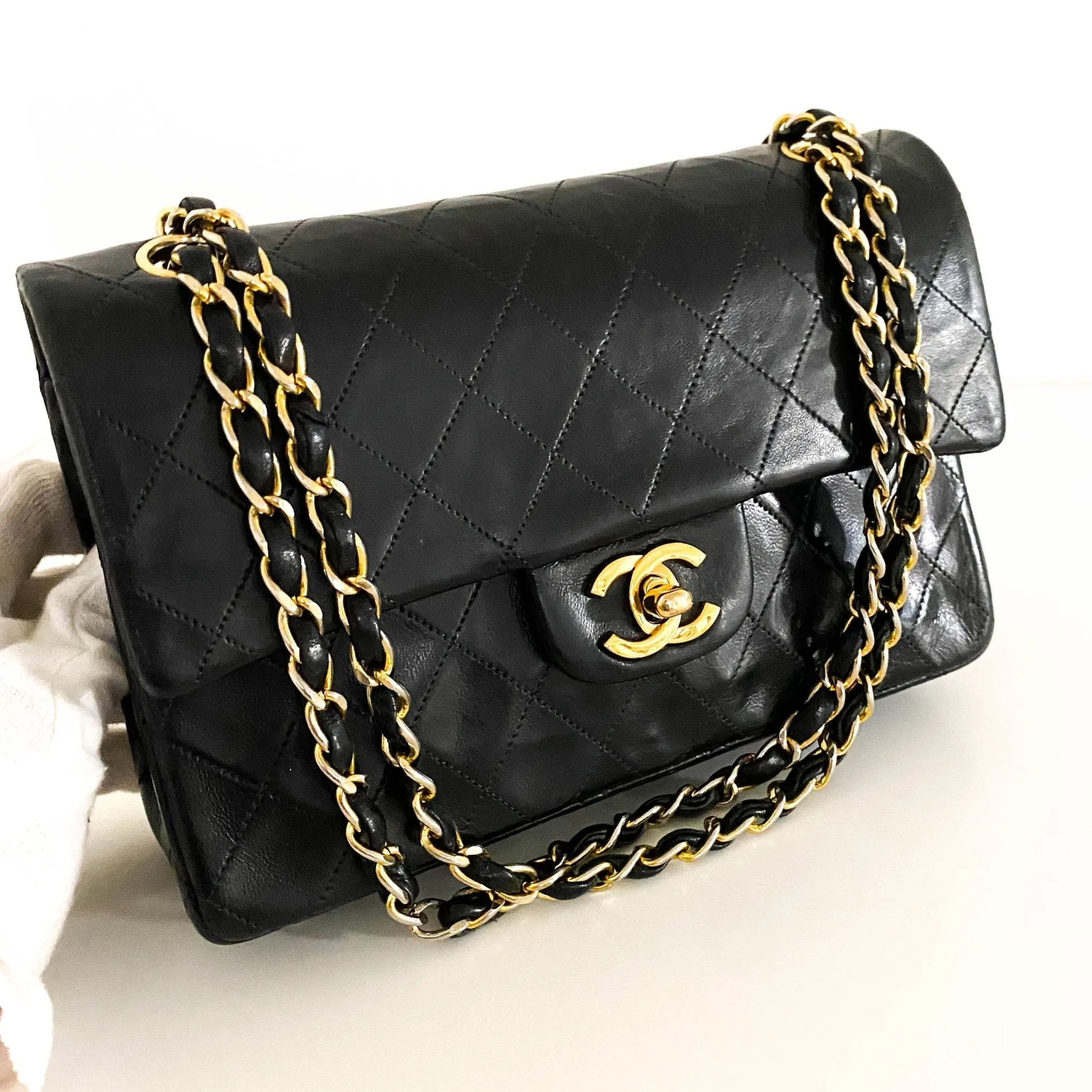 Timeless Classic Small Double Flap Bag Quilted Lambskin