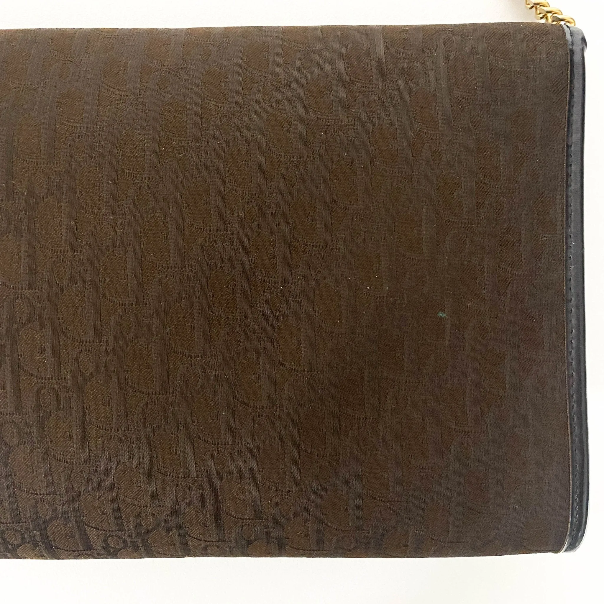 Trotter Oblique Brown Chain Shoulder Crossbody Bag