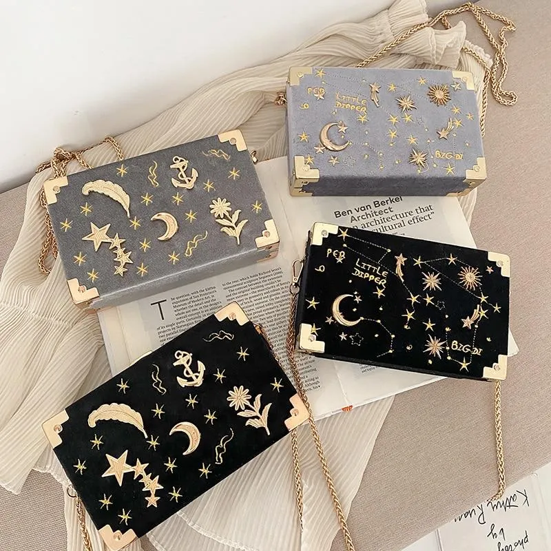 Vvsha Christmas Gift luxury Metal Badge Box Shape Handbag Purse Chain Party Clutch Bag new Kawaii Shoulder Crossbody Messenger Bags for women 1119